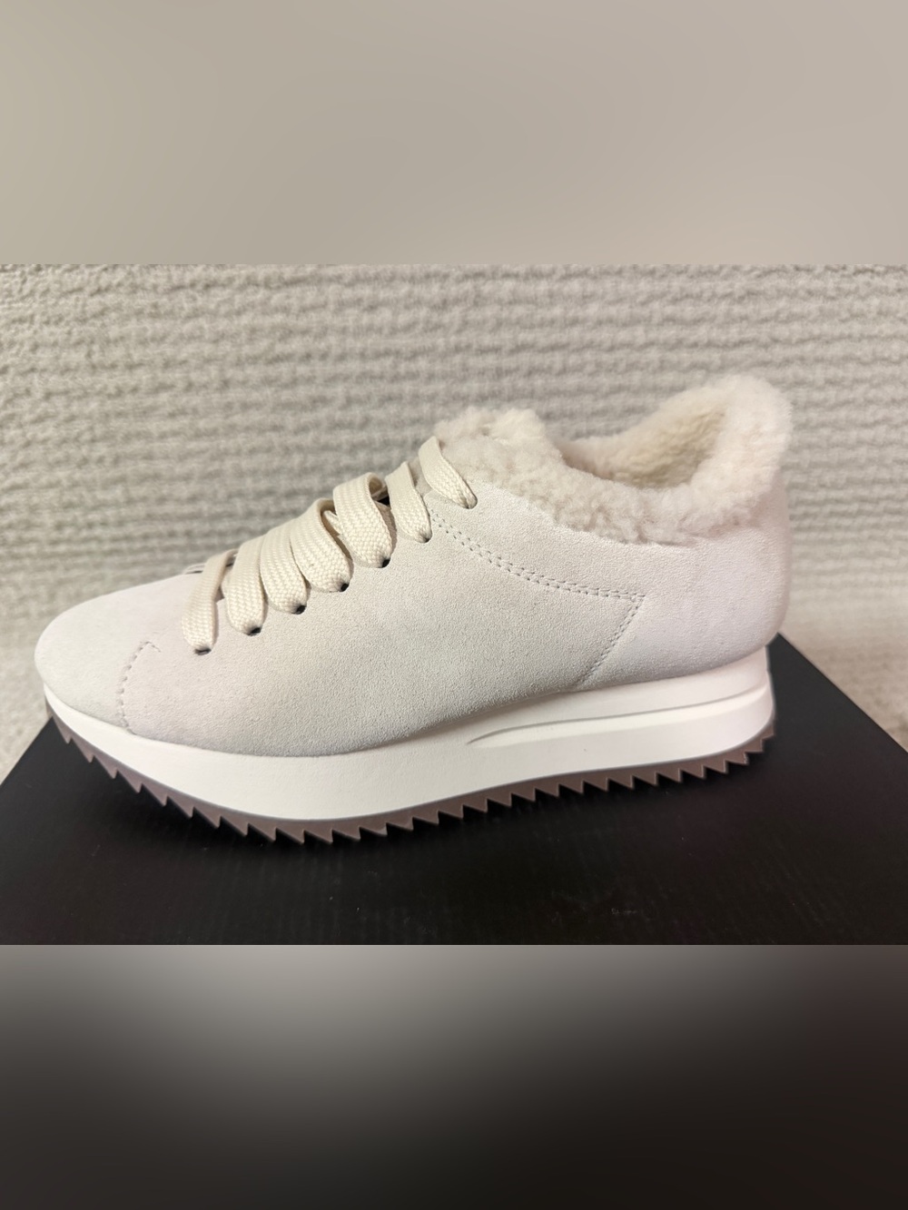 PEDRO GARCIA - Orinda Shearling Suede Sneaker made in Spain Sz 8 NWOB - Picture 6 of 10